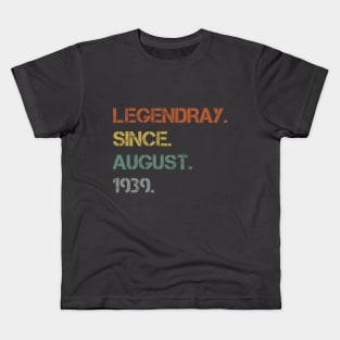 legendary since august 1939 1979 1989 gift 80s Kids T-Shirt